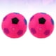 thumbnail image 2 of KAKOWELY 2 pelotas elásticas de plástico de 10 cm para fútbol, con sonido intermitente, rebote y masaje, con pila de botón para niños (color aleatorio)., 2 of 5