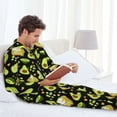 thumbnail image 6 of Lsque Avocado Toast Pattern Long Sleeve Pajama Set for Men - Soft 2-Piece Sleepwear and Loungewear Set with Pockets, Comfy Nightwear-Large, 6 of 7