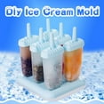 thumbnail image 2 of 6 Piece Diy Ice Pop Mold Set With Lids & Sticks, Reusable Bpa-Free Molds With Storage Holder, Perfect For Homemade Popsicles, Ice Cream, Sorbet & Frozen Treats For, 2 of 7