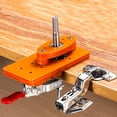 thumbnail image 5 of Door Hinge Drill Jig Cabinet Hinge Drill Guide DIY Tool Door Hinge Router Template Hole Opening Auxiliary Tool, 5 of 6