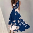thumbnail image 2 of Vestido Corto de Verano de Moda sin Mangas con Cuello en V Impreso Vestido Casual Grande Del Doblado para Diario, 2 of 5