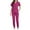 Hot Pink, variant on ZVNAΖH Scrubs for Women Set - V Neck Stretch Scrub Top & Jogger Pants with Multi Pockets, Yoga Waistband, Anti Wrinkle, Slim Fit