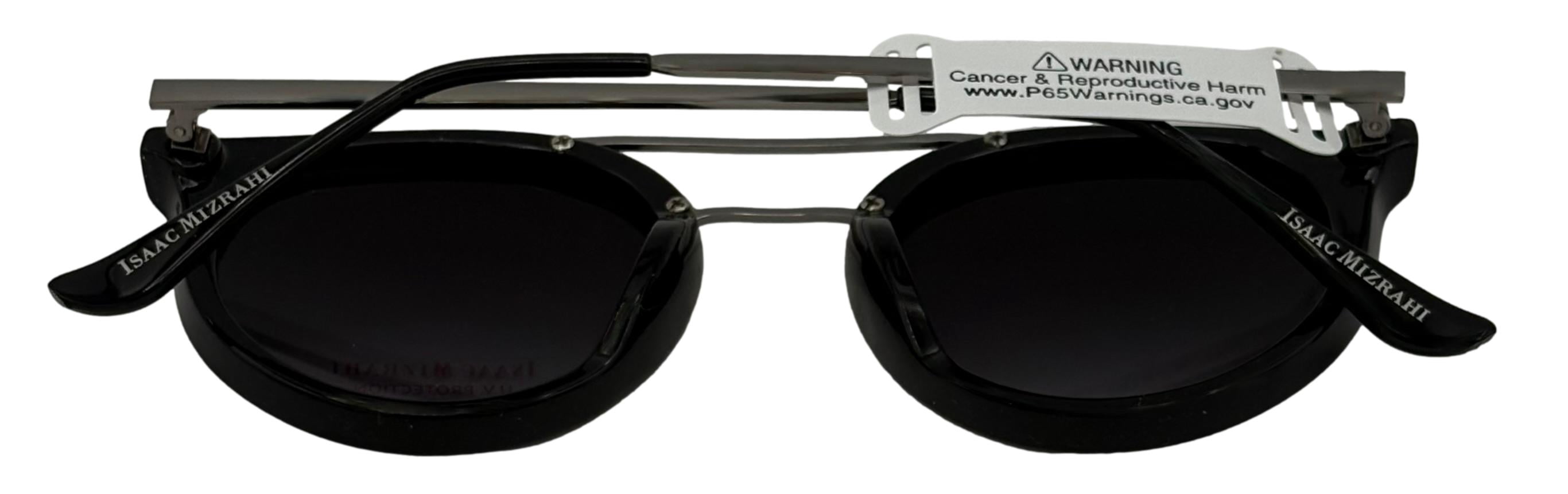 Isaac Mizrahi Womens Round Black Plastic Sunglass. IM31261 BK