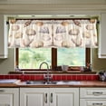 thumbnail image 3 of Yayeee Kitchen Curtains Tier Set of 2 Light Filtering 57"x24" Over Sink Window Panels, Watercolor Seashells, 3 of 7