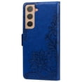 thumbnail image 2 of Dteck Compatible Case with Samsung Galaxy S22,Luxury Shockproof PU Pattern Embossed Flip Wallet Magnetic Kickstand Cover with Wrist Strap.For Samsung Galaxy S22,Darkblue, 2 of 8