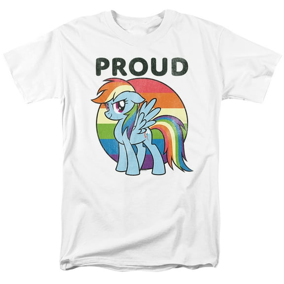 My Little Pony Rainbow Dash Pride Unisex Adult T Shirt (Large) White