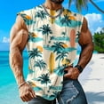 thumbnail image 3 of Yopmin Tropical Tank Tops for Men Palm Tree Print Beach Sleeveless T Shirts Summer Tank Tops for Streetwear Vacation, 3 of 7