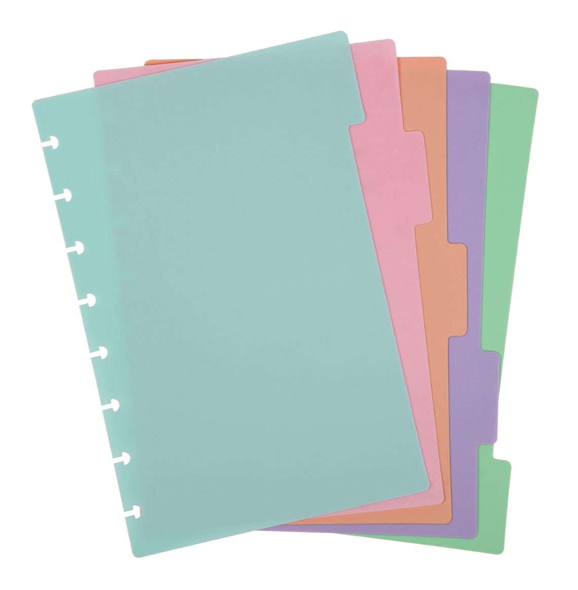 Talia Discbound Notebook Dividers (5 Tab Pastel, Junior Dividers)