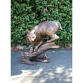 thumbnail image 2 of Nifao Bobcat Going Down a Tree Log Bronze Statue – Home Decor Sculpture, 43"L x 25"W x 41"H, 2 of 8
