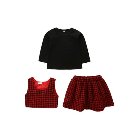 

Fanvereka Spring/ Autumn O-Neck Long Sleeve Tops+ Waistcoat+ Short Skirt Suit Set
