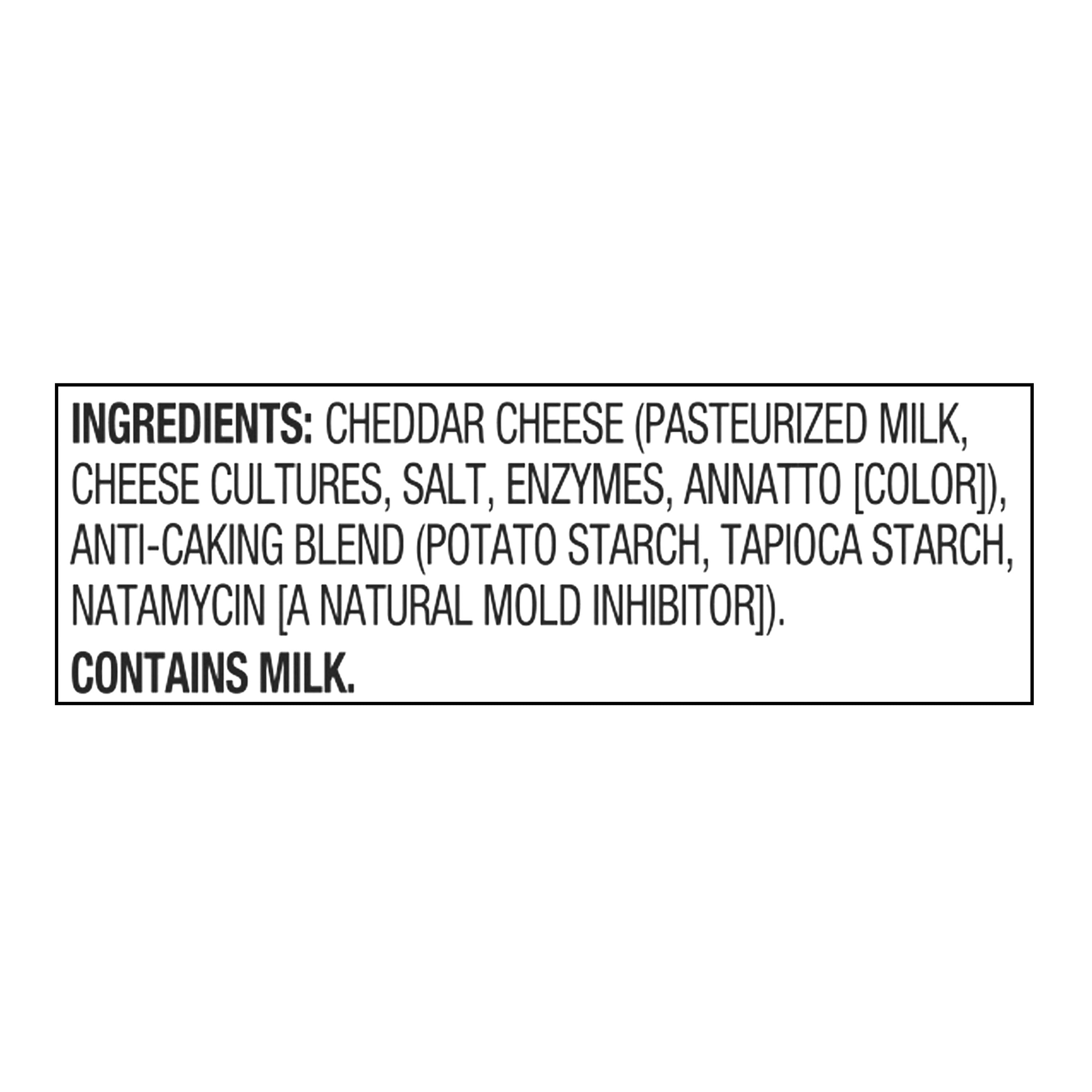 Great Value Mild Cheddar Shredded Cheese, 8 oz Bag