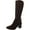 Brown, variant on CHARTER CLUB Womens Black Flower Grommets Bow Accent Padded Jaccque Almond Toe Block Heel Zip-Up Boots 7.5 M