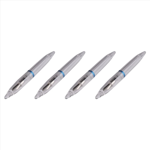 4X Pluma EstilográFica de Punta de 0,5 mm con Cuentagotas Plumas Transparentes de Alta Capacidad Suministros Escolares de Oficina para Estudiantes Escritura Regalos PapeleríA Azul