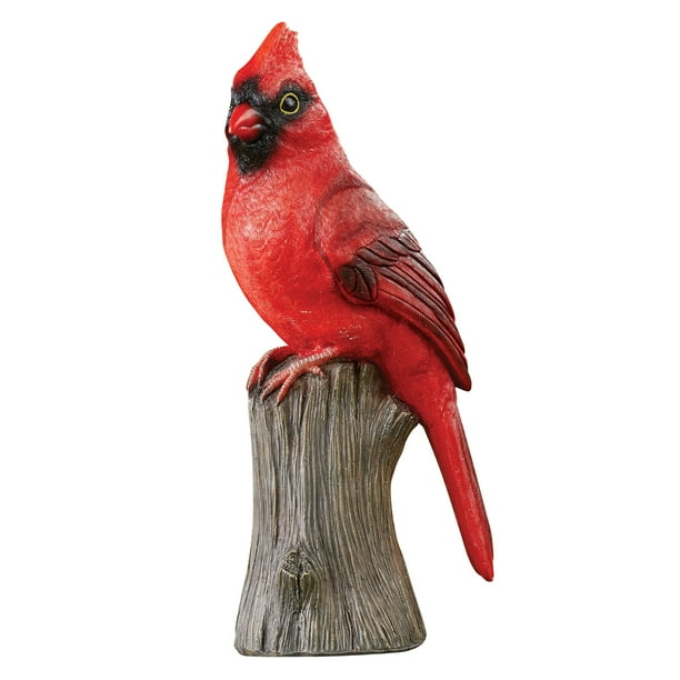 Textured Resin Cardinal Yard Figurine Decorative Yard Accent For Bird Lovers Walmart Com Walmart Com