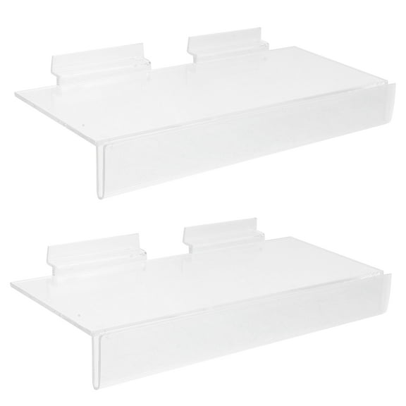 UNOMOR 2Pcs Acrylic Wall Shelf Clear Display Shelves for Minimalist Design