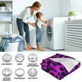 thumbnail image 6 of TEQUAN Double Layer Plush Bed Blanket, Pink Leopard Design Pattern Cozy Soft Air Conditioner Throw Blankets, 80" x 60", 6 of 7