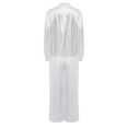thumbnail image 5 of TTAO Kids Boys Praise Dance Outfit Long Sleeve Satin Liturgical Pullover Top With Worship Wide White 14, 5 of 6