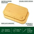 thumbnail image 3 of Royal Craft Wood Premium Set of 3 Bamboo Cutting Boards for Kitchen - Wooden Cutting Board & Serving Tray with Juice Groove for BBQ, Fish & Vegetables, 3 of 7