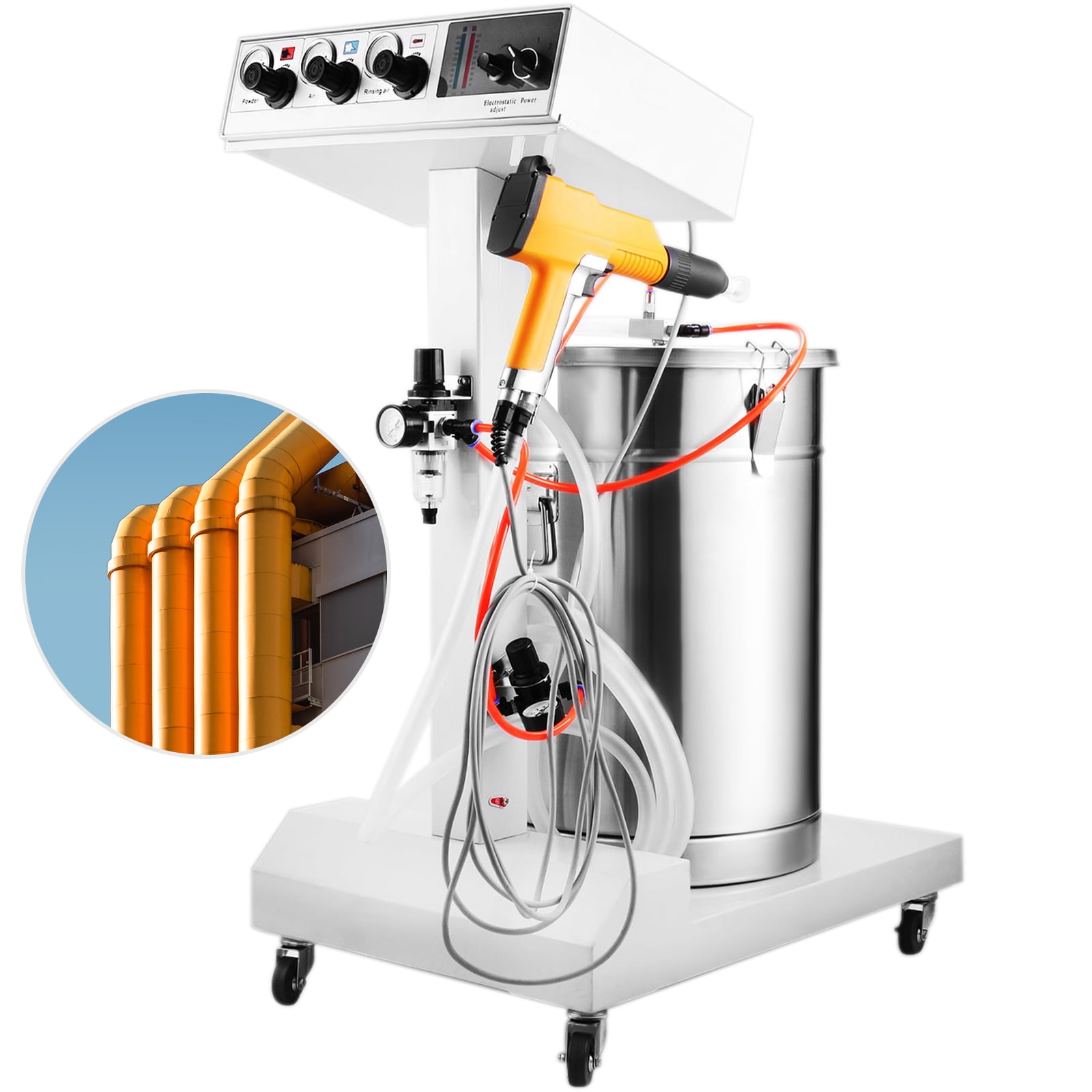 VEVOR Powder Coating Machine 40W 50L Capacity Electrostatic Powder Coating Machine Spraying Gun