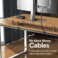 thumbnail image 5 of 4 Pack Cable Management Under Desk- J Channel Cable Raceway, 62.8'' Cord Cover Hider- Self Adhesive Cord Cable Organizer for Desk Wire Management- Cable Management Tray, 4X15.7'', Black Black Black, 5 of 5