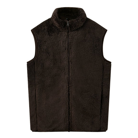 Leesechin Mens Winter Vests Outerwear Fleece Lined Puffer Vest Warm Casual Quilted Vest Bubble Sherpa Vest Jacket