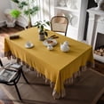 thumbnail image 1 of Jinsinto Tablecloths Table Cloth Cotton Tablecloth Ruffle Rectangular Tablecloths Table Cover Mantel, 1 of 4
