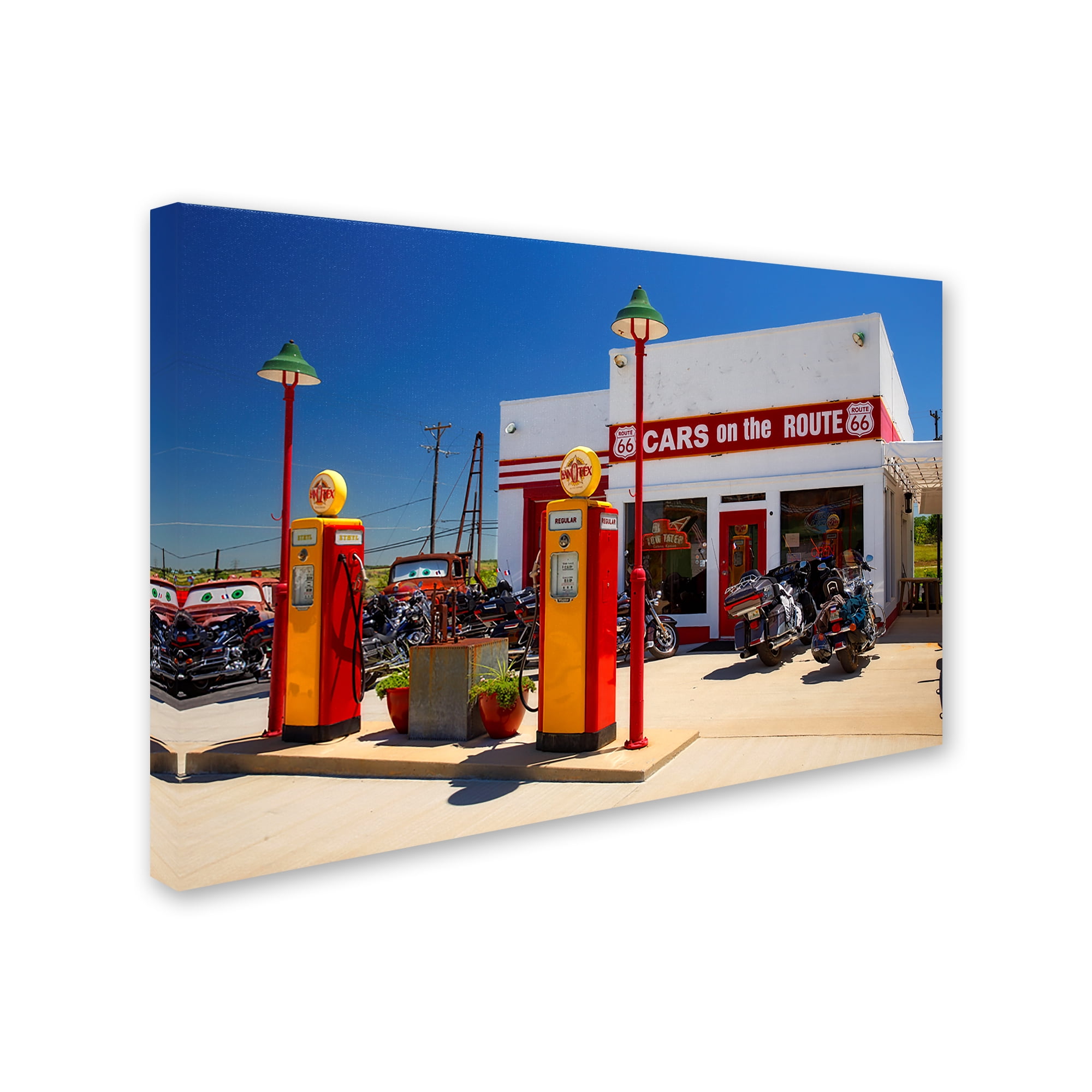 Trademark Fine Art 'Rt 66 Kansas Kanotex' Canvas Art by Mike Jones Photo