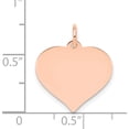 thumbnail image 4 of 14K Rose Gold Heart Disc Charm (19 X 17) Made In United States xrm528/27, 4 of 5