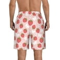 thumbnail image 3 of KLL Floral Strawberr Men's Casual Summer Beach Shorts Hawaiian Shorts with Pockets-Medium, 3 of 5