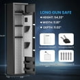 thumbnail image 3 of Fireproof Gun Safe, Quick Access Password Long Gun Safe, 5-7 Gun Safes for Home Guns and Pistols with LCD Keypad, Gun Cabinet for Guns and Shotguns with 3 Adjustable Racks,Ammo Box, 3 of 5