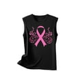 thumbnail image 4 of jicehd Breast Cancer Vest Womens Tank Tops Sleeveless T-Shirts Casual Bowknot Print Solid Color Shirts Retro Round Neck Vest, 4 of 5