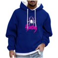 thumbnail image 2 of Sudadera con capucha para hombre, informal, a la moda, con estampado, con cordón, de manga larga, de poliéster, 2 of 5