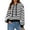 Striped Black White, variant on PRETTYGARDEN Womens Striped Sweaters Fall Pullover Hoodies Y2K Casual Long Sleeve Tops Winter Fashion Clothing