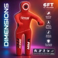 thumbnail image 4 of Lápiz capacitivo Grappling Dummy de 183 cm, rojo, para entrenamiento de BJJ MMA, 4 of 7