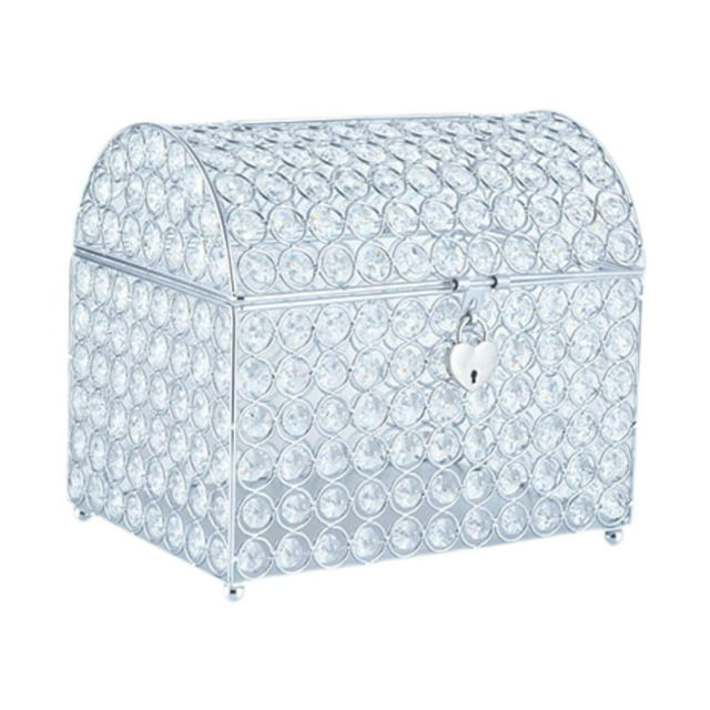 Estuche para tarjetas de boda,Caja para tarjetas de boda con cerradura Portatarjetas de regalo,Caja para dinero con sobre de boda Cofre del tesoro Boda,Caja para dinero Centro de mesa Tarjetas