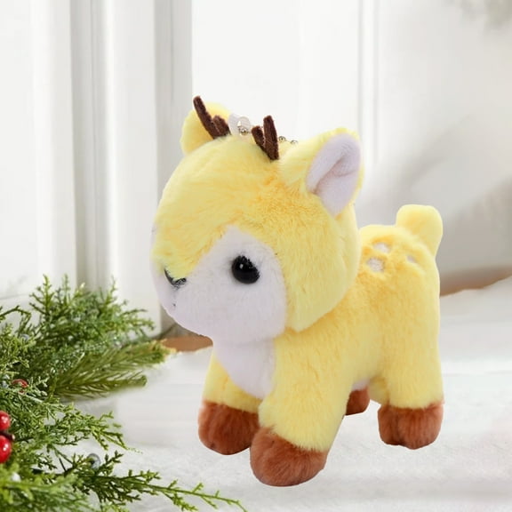 Nkmbld Christmas Pet Stuffed Doll, Cute Pet Deer Rudolph Plushs Toy, Fall Winter Home Bedroom Party Decoration Holiday Gift Birthday Gift