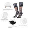 thumbnail image 3 of Fotbe Black Dragon Cliff Dawn Calcetas Divertidas Estampadas para Hombre y Mujer, Calcetas de Algodón hasta la Rodilla para Caminar, Correr, Enfermería y Embarazo, 3 of 6