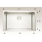 American Imaginations 27-in. W CSA Approved Chrome Laundry Sink With Stainless Steel Finish And 16 Gauge