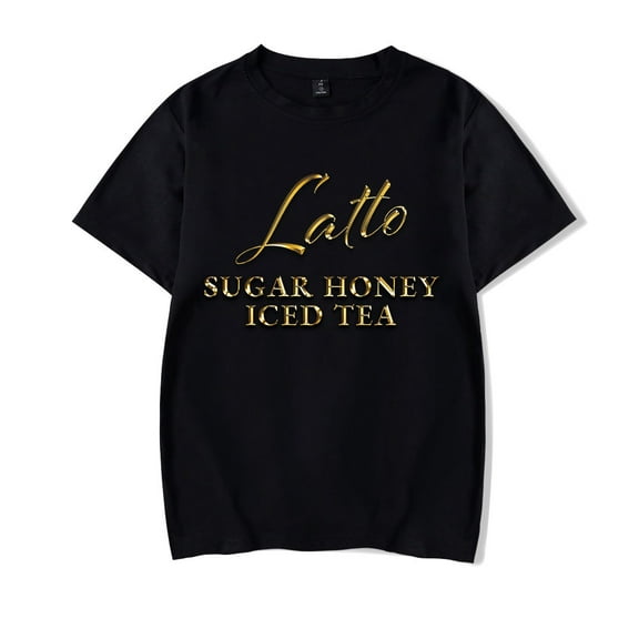 Latto Merch Sugar Honey Iced Tea Logo T-shirt Women Men Casual Fashion Short Sleeve Tee