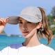 thumbnail image 5 of Sombrero de visera de ala ancha para mujer, gorra de visera de golf, sombrero de protección solar para playa, jardín, tenis, correr, sombrero parasol, 5 of 7