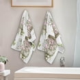 thumbnail image 4 of SKYSONIC 2 Pack Watercolor Birdcage Hand Towels, Flowers Spring Kitchen Towel Ultra Soft and Absorbent,Decorative Fingertip Face Towel for Bathroom Hotel, 28.3"x 14.4", 4 of 6