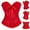 Red, variant on LADIGASU Women Sexy Lace Chest Support Gathered Corset Corset Corset Corset