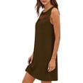 thumbnail image 6 of STETMN Women's Sleeveless Tank Dress Hollow Crewneck Solid Dresses Casual Summer Knee Length Dress, 6 of 7
