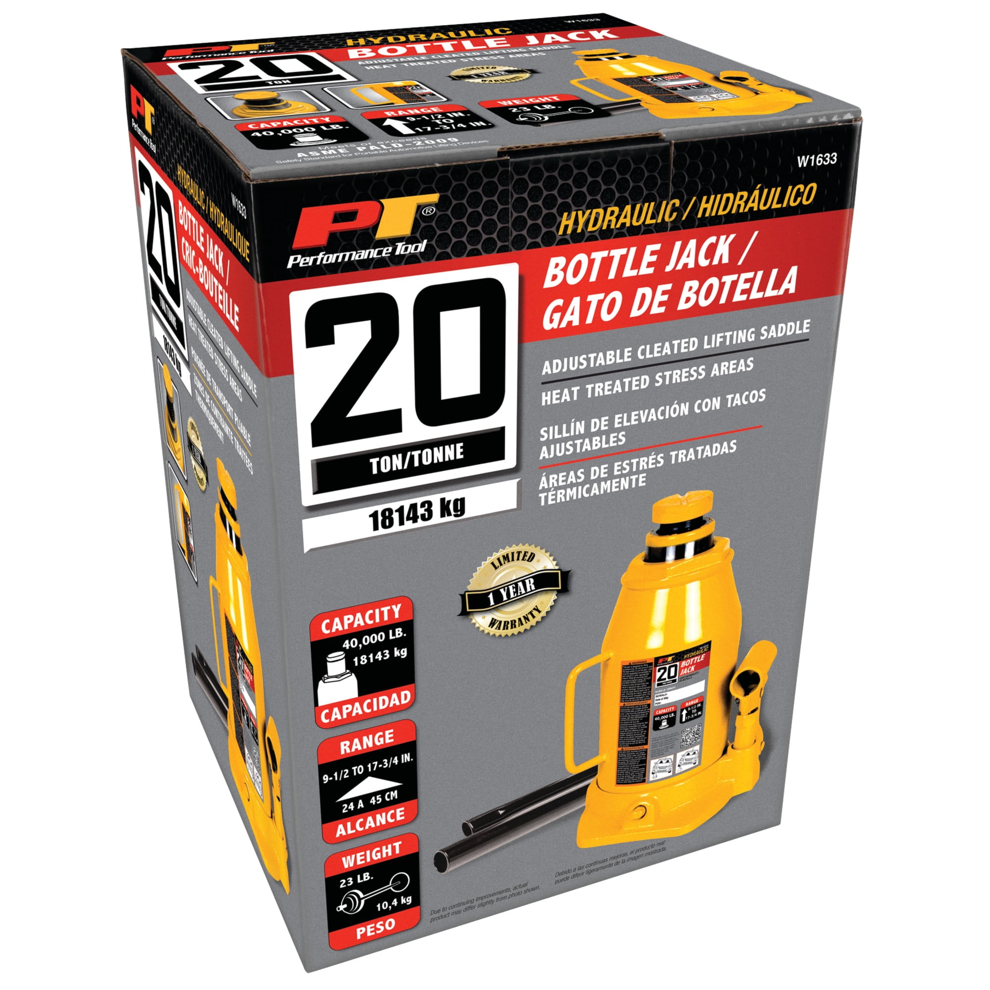 Performance Tool W1623 4-Ton (8,000 lbs.) Heavy Duty Hydraulic