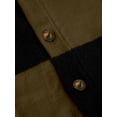thumbnail image 4 of MAWCLOS Mens Outwear Open Front Cardigan Sweater Long Sleeve Sweaters Knitted Outdoor Color Block Cardigans Black XXL, 4 of 6