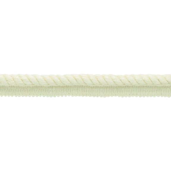 3/8" (1cm) Cotton Twisted Rope Cord with Lip | Cord Trim # 0038S,, Cream Ivory #A2 (Ivory / Cream) Sold By The Yard (36"/3 ft/0.9m)
