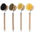 thumbnail image 6 of Long Handle Pot Brush, Replaceable Natural Horsehair and Sisal Palm Bristles, Solid Wood Handle, Deep Pot and Dish Cleaner, Eco-Friendly Durable Kitchen Brush, 6 of 8