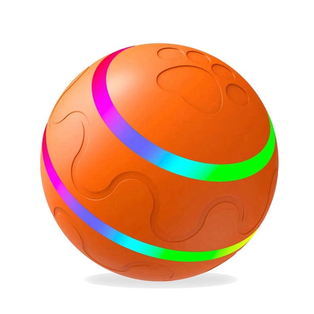 Juguete Bola Rodante Para Mascotas Material De Silicona ABS IP54 Juguete Interactivo Con Bola Rodante Activa Para Perros Con Luz LED Batería Recargable Para Perros Grandes