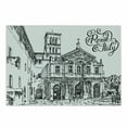 thumbnail image 1 of Italy Cutting Board, Vintage Famous Cityscape of Rome Illustration Hand Drawing Sketch Pattern Print, Decorative Tempered Glass Cutting and Serving Board, Small Size, Black and White, by Ambesonne, 1 of 1