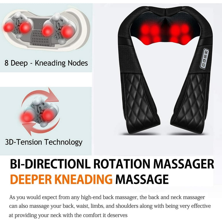 Viktor Jurgen Back Massager, Neck Massager with Heat, Massage Pillow Gifts for Men & Women, Electric Shiatsu Back Massager, Deep
